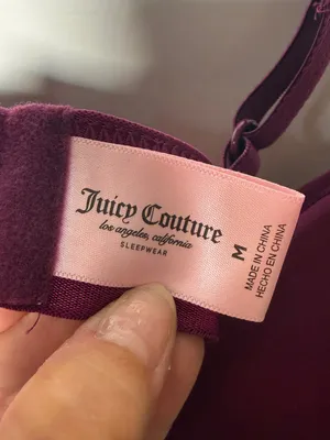 Juicy Couture Sleepwear Plum Wireless Bralette with Elastic Logo Band Medium thumbnail 4