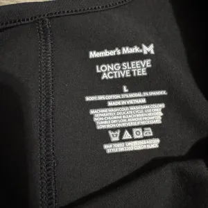 Members Mark Black Long Sleeve Active Tee Women's Size L Open Back‎ Detail thumbnail 14
