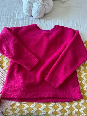 Loft Pink Sherpa Crew Neck thumbnail 4