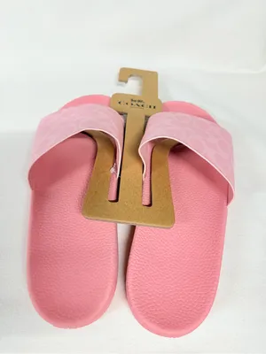 New Coach women Udele Sport Slide Signature Canvas CAR28 Powder Pink US 11 thumbnail 2