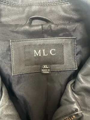 MLC Black Leather Zipper Jacket with Pockets and Acetate Lining | Size XL thumbnail 10
