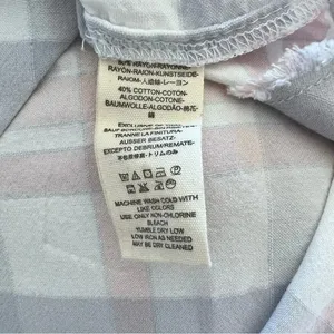 Free People Loveland Plaid Button‎ Up Boho Frayed Hem Shirt thumbnail 7