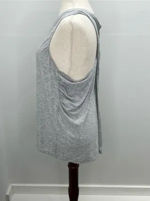 Victoria's Secret Angel Tank Top Womens Medium Gray Sleeveless Open Back Twisted thumbnail 3
