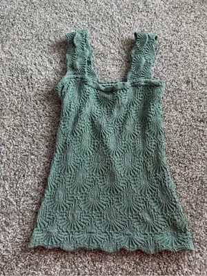 Free People Love Letter Camisole Top in Emerald thumbnail 2