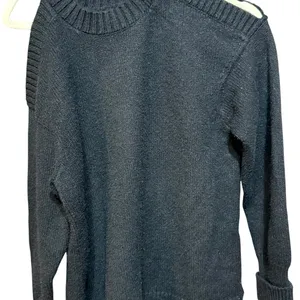 By Anthropologie Off-the-Shoulder Black Sweater Cozy‎ Knit Minimalist Sz S thumbnail 7