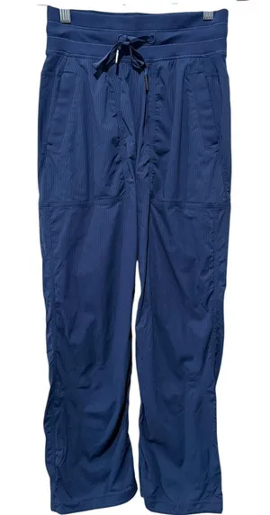 Lululemon Dance Studio Mid-Rise Pants Women Sz 0 Pitch Blue Drawstring Athletic thumbnail 1