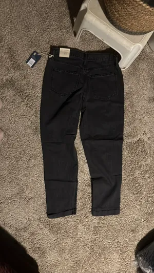 Black Boyfriend Jeans Size 4 thumbnail 1