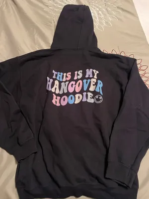 Gildan Black and pink "This Is My Hangover Hoodie" #hoodie thumbnail 1