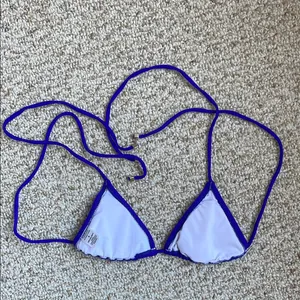 Venus Blue Triangle String Bikini Top thumbnail 3
