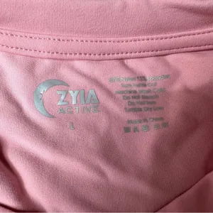 Zyia Active Muted Pink High‎ Neck Stronger Cropped Tank Top Size L NEW thumbnail 4