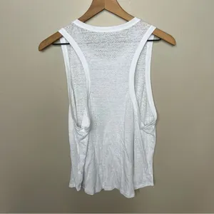Lululemon Timeless Classic Tank White Athletic Sheer Sleeveless Shirt Racerback thumbnail 9