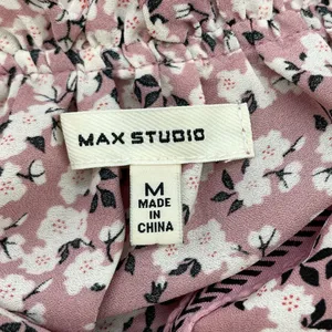 Max Studio Floral Peasant Blouse Womens Medium Flowy Boho Cottage Dainty‎ thumbnail 7
