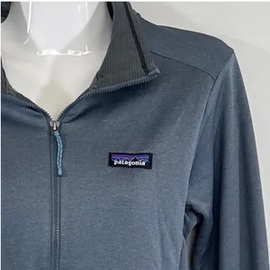 Patagonia R1 Daily Quarter-Zip Pullover Womens Medium Blue Gray Fleece Layer‎ thumbnail 4