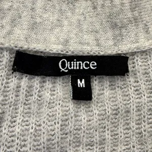 Quince‎ Womens Merino Wool Baby Alpaca Blend V-Neck Cardigan Gray Size M LK001 thumbnail 2