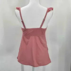 Isabel Maternity Pink Tankini Padded Bra Adjustable Ruffle‎ Size Medium thumbnail 2