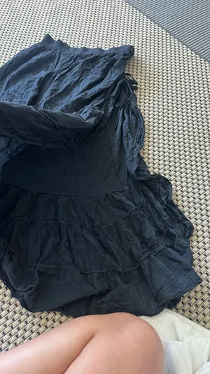 Black ruffled maxi skirt Size M thumbnail 2