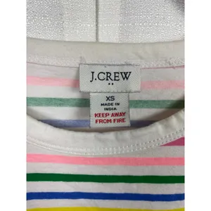 J.Crew Rainbow Stripe Cotton Pajama Short Set Sz.XS thumbnail 6