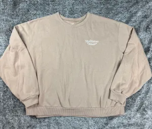 Hollister Crewneck Sweatshirt Women's XL Beige thumbnail 1