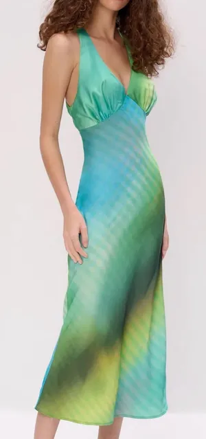 Urban outfitters another girl space blur print boho midi slip dress size 6 NWT thumbnail 1