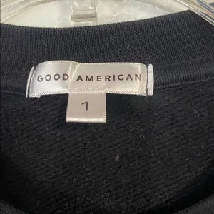 Good American Womens Libra Horoscope Crewneck Sweatshirt Black Small thumbnail 2