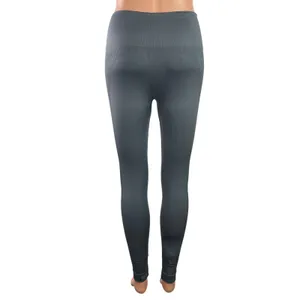 Set Active Women's Gray Mid Rise Yoga Workout Athletic Leggings Pants Size M thumbnail 3