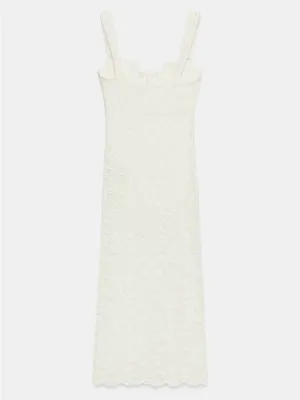 NWT ZARA LACE MIDI DRESS SIZE S thumbnail 10