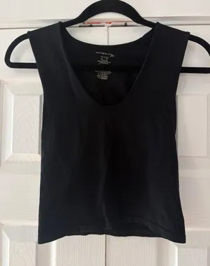 Intimately Free People Black‎ Seamless Scoop Neck Crop Tank Top XS/S OB402138 thumbnail 1