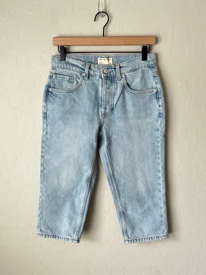 We the Free Free People Sun City Denim Capris Pale Indigo Size 25 thumbnail 4
