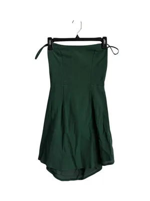 Oh Polly Dark Green Strappy Back Cotton Mini Dress Size 8 thumbnail 3