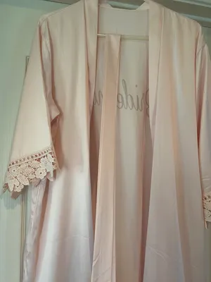 Satin Bridesmaid Soft Pink Bridal Party Robe thumbnail 5