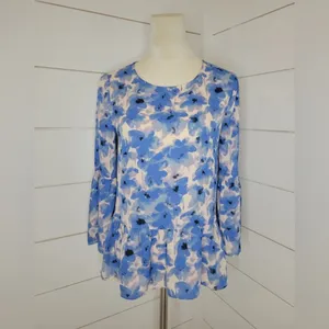 J.Crew Women’s Floral Peplum Blouse‎ Size S thumbnail 2