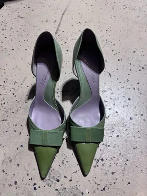 Kenneth Cole Green Ombré Pointed Toe Bow Pump 9.5 Made In Italy thumbnail 2
