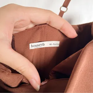 House of CB • Myrna Chocolate Satin Corset Slip Dress brown bustier boned bodice thumbnail 6