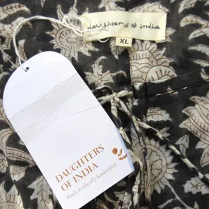 NWT Daughter's of India Kyra Mini in Pepper Floral Cotton Blockprint Dress XL thumbnail 5