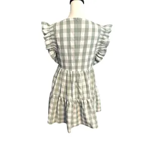 English Factory Green and White sleeveless dress Medium thumbnail 3
