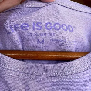 Life Is Good purple crusher short sleeve tee beach social distance 2020 medium thumbnail 6
