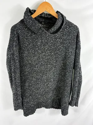Eddie Bauer Cowl Neck Thick Knit Marled Lounge Sweater Size XL thumbnail 1