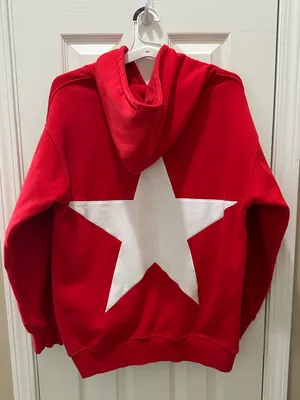 Aelfric Eden Star Color Contrast Oversized Hoodie size XS red thumbnail 6
