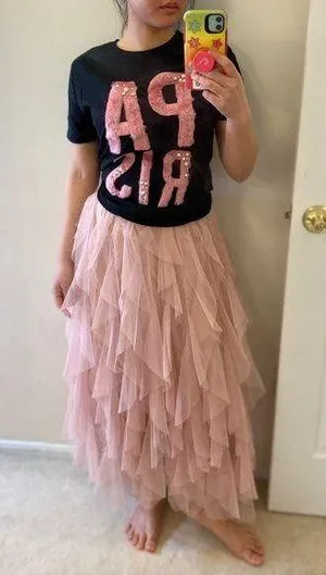 Pink tulle skirt. Xs thumbnail 1