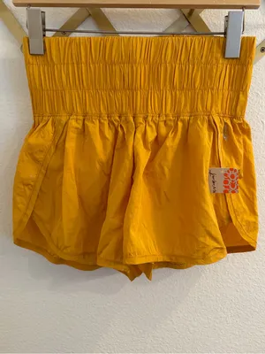 NWT Free People Movement Way Home Run Shorts Golden Small thumbnail 4