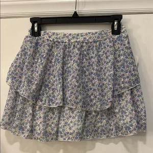 NWT Altar'd State: Laylin Floral Skirt in Blue-Lilac thumbnail 1