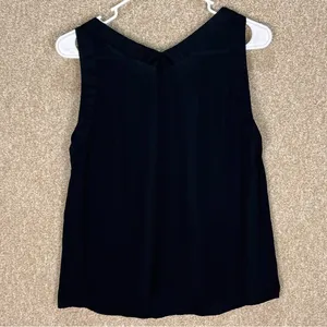 Who What Wear Imperfect black top slightly sheer v‎ neck goth grunge alternative layering 2018 thumbnail 2
