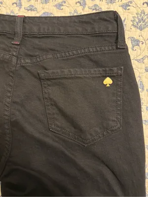 Late Spade womens 25 Black denim skinny jeans Broome Street model thumbnail 5
