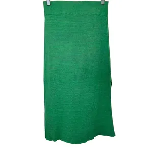 Free People Golden Hour Knit Midi Skirt Green Sz S thumbnail 2