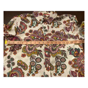 Talbots Petite MP Floral Paisley Button‎ Down Shirt 100% Cotton Western Boho thumbnail 7