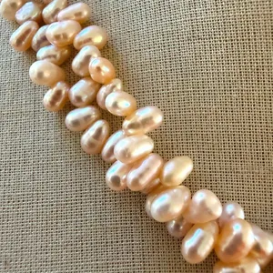 Vintage Blush Pink Freshwater Pearl Multi-Strand Necklace thumbnail 3