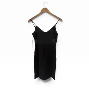 Lulus Black Spaghetti Strap V-Neck Mini Dress with Cut-Out Mesh size XS NWT thumbnail 5