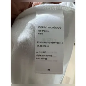 Naked Wardrobe NEW Women’s Oversized Medium White V-neck T-shirt thumbnail 7