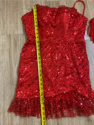 STACEES Red Sequin Spaghetti thumbnail 8