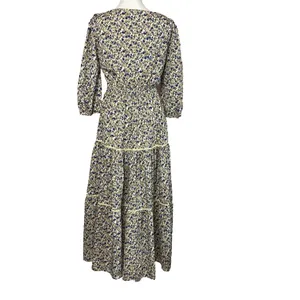 Baltic Born Fall Print Midi/Maxi Camel Floral‎ Womens Size Small Romantic Flowy thumbnail 6